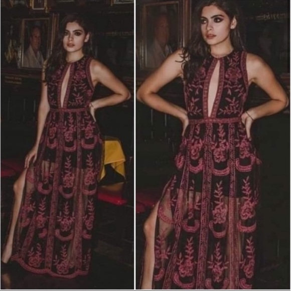 Embroidered Lace Maxi, Lined Front, Safety Shorts - Picture 2 of 7